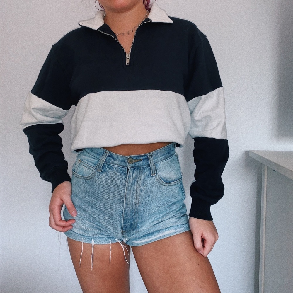 Brandy Melville Color Block 3/4 Zip